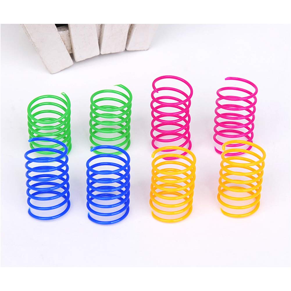 MICOKA - Muelles de muelle para gato (60 unidades), diseño de gato y gatitos en espiral para golpear, morder, caza y juego saludable activo (color al azar)