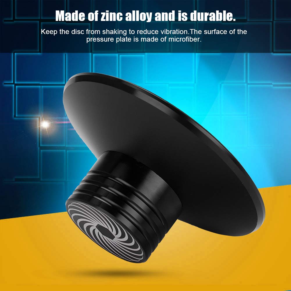 Estabilizador de Discos Alumino Negro Giratorio para LP y Vinilo