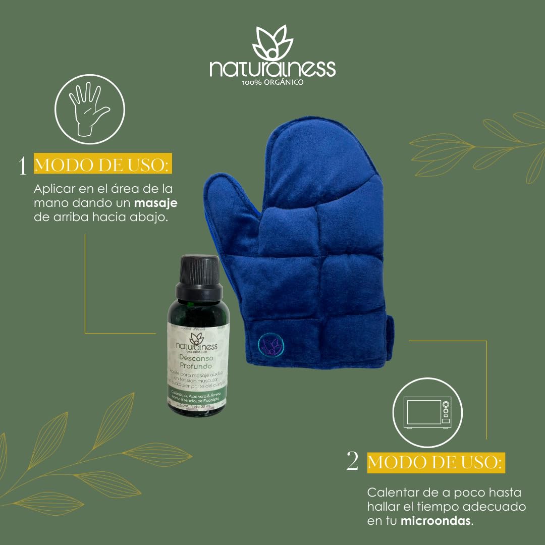 Paquete Compresa de Semillas para Mano y Aceite para Masaje 30 ml