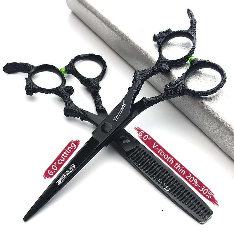 Barber Professional - Juego de tijeras de peluquero JP440c de alta gama de 6/7/7.5/8/9 pulgadas Juego de tijeras para cabello (6 pulgadas-2 piezas-D)