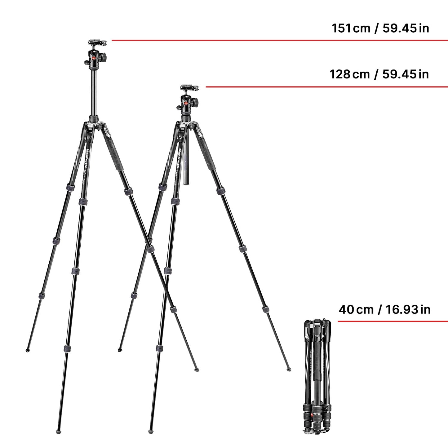 Trípode Manfrotto Negro de Viaje Avanzado