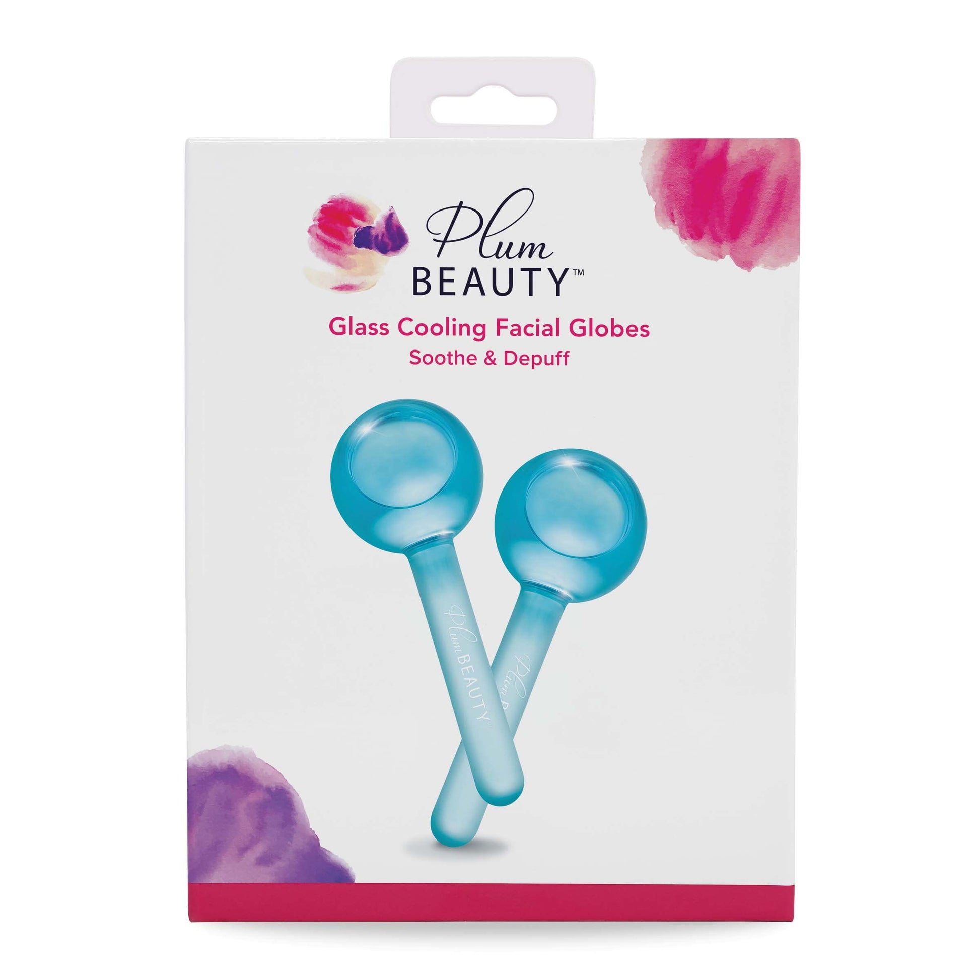 Plum Beauty, Globos de enfriamiento facial de cristal, reducen la hinchazón facial, aumentan la circulación sanguínea