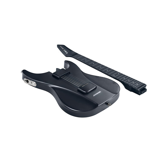 AeroBand - Guitarra inteligente con cuerdas de silicona, guitarra silenciosa de viaje con diapasón desmontable, conector para auriculares, altavoz y batería integrados, Aeroband APP Play, MIDI