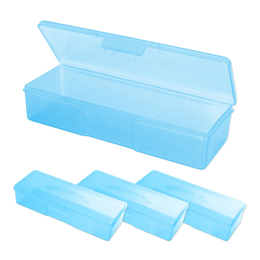 Beauticom - Caja de almacenamiento personal para manicura profesional, pedicura (tamaño grande) (4 piezas, azul)