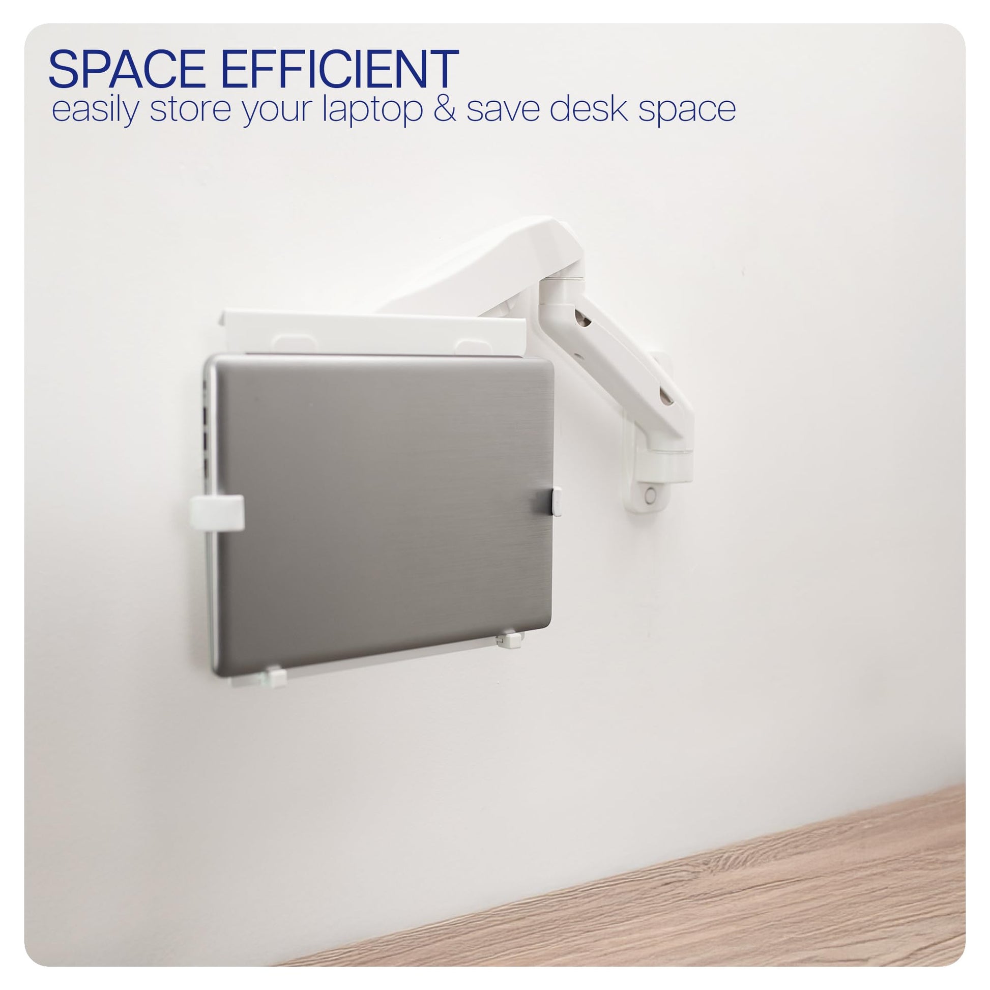 Soporte de Pared para Portátil Vivo Blanco con Brazo Neumático Ajustable