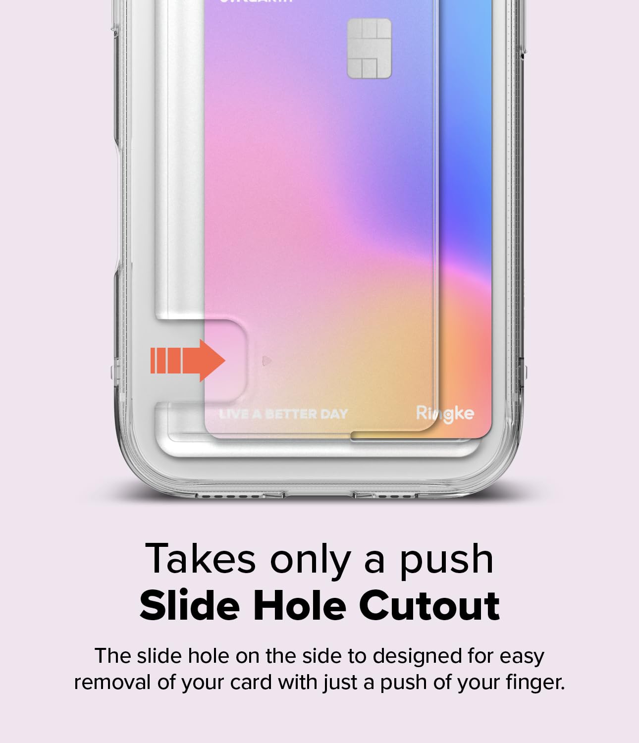 Funda iPhone 16 Ringke Fusion Clear con Porta Tarjeta Ligera