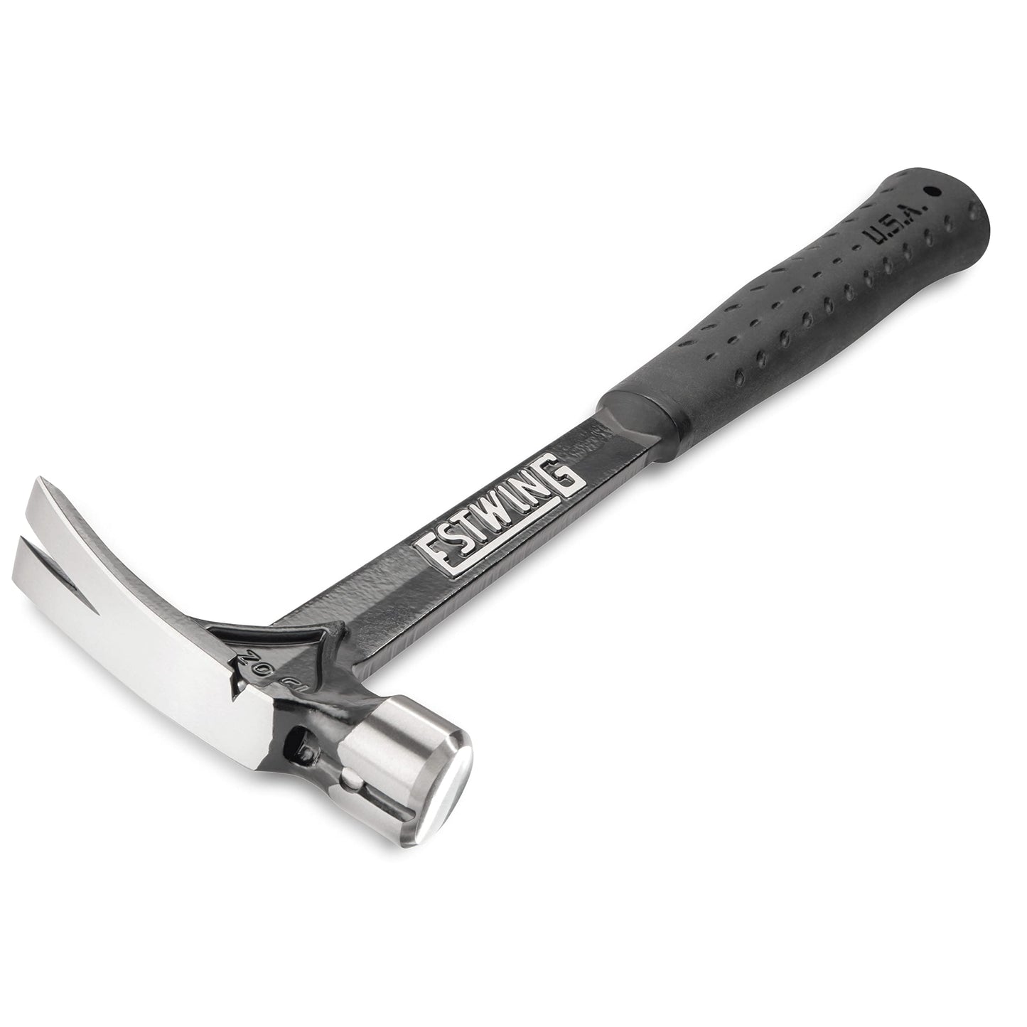 Martillo Framing Estwing 15 oz Negro con Mango de Reducción de Impacto y Cara Lisa