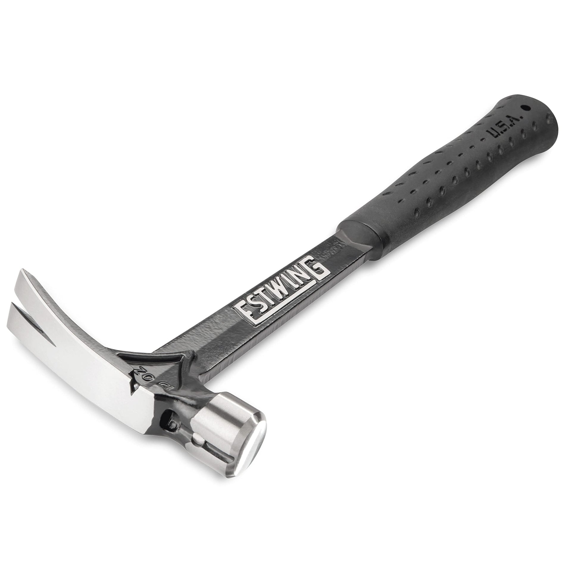 Martillo Framing Estwing 15 oz Negro con Mango de Reducción de Impacto y Cara Lisa