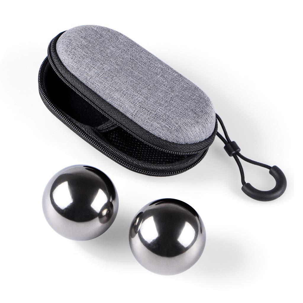 Bolas de Acero Inoxidable MDLUU Plata para Meditación y Alivio del Estrés