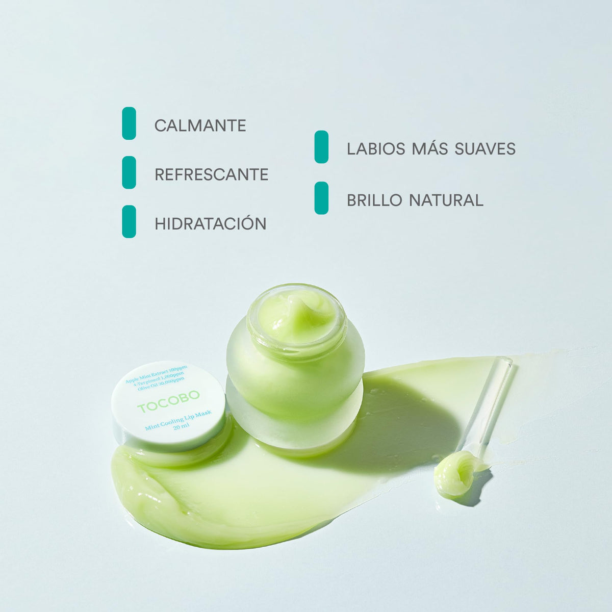 TOCOBO Mint Lip Mask 20 ml Mascarilla de Labios Hidratante, Refrescante y Reparadora
