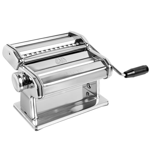 MARCATO Made in Italy Atlas 180 - Máquina de pasta manual clásica, acero chapado en cromo Hace lasaña, fettuccine y tagliolini.