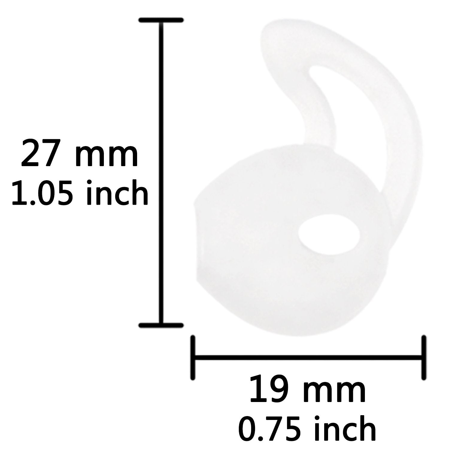 ALXCD Ear Gel for iPhone Earpods, Ear Buds Tips, 4 Pair Anti-slip Soft Silicone Replacement Earbud Tips for Earphone of iPhone7 SE 6s iPhone 6s Plus 5s [Sport](Black/White)
