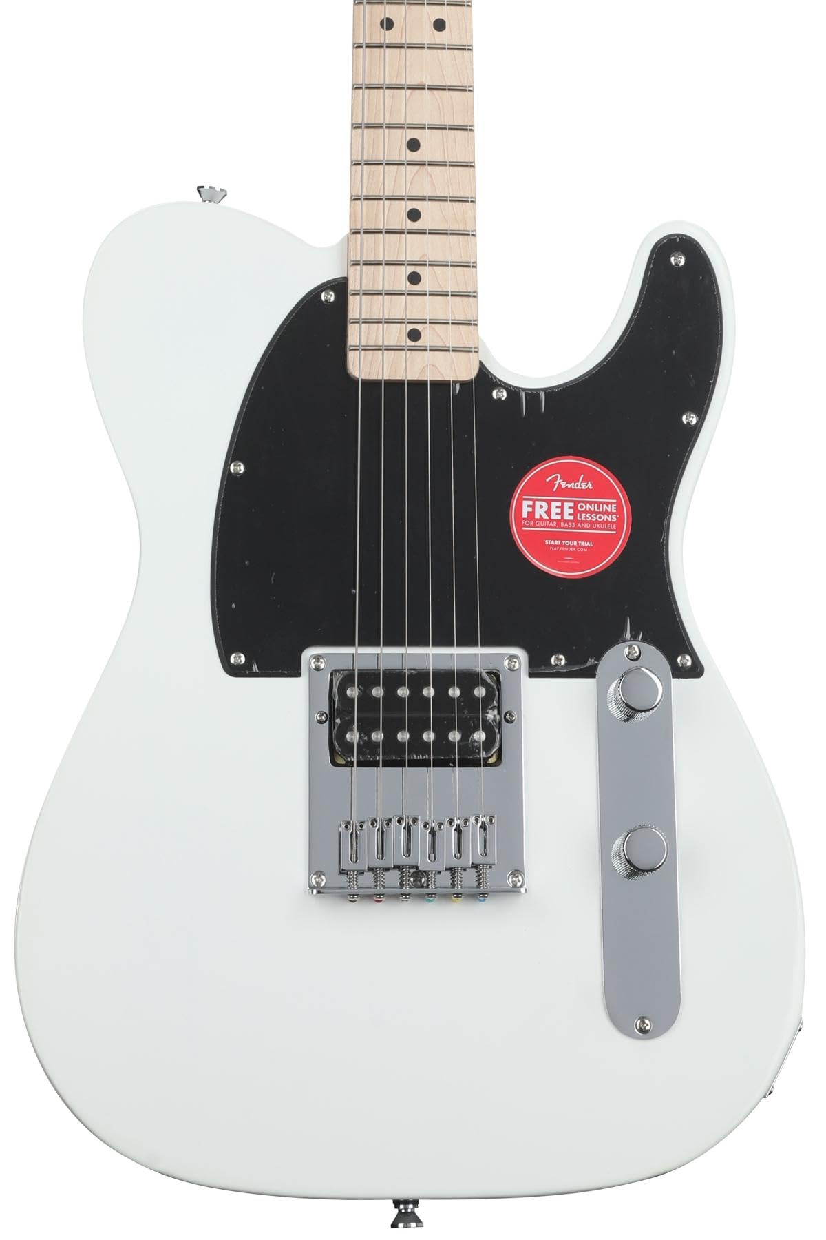 Squire Sonic Esquire Guitarra eléctrica, blanco ártico, diapasón de arce