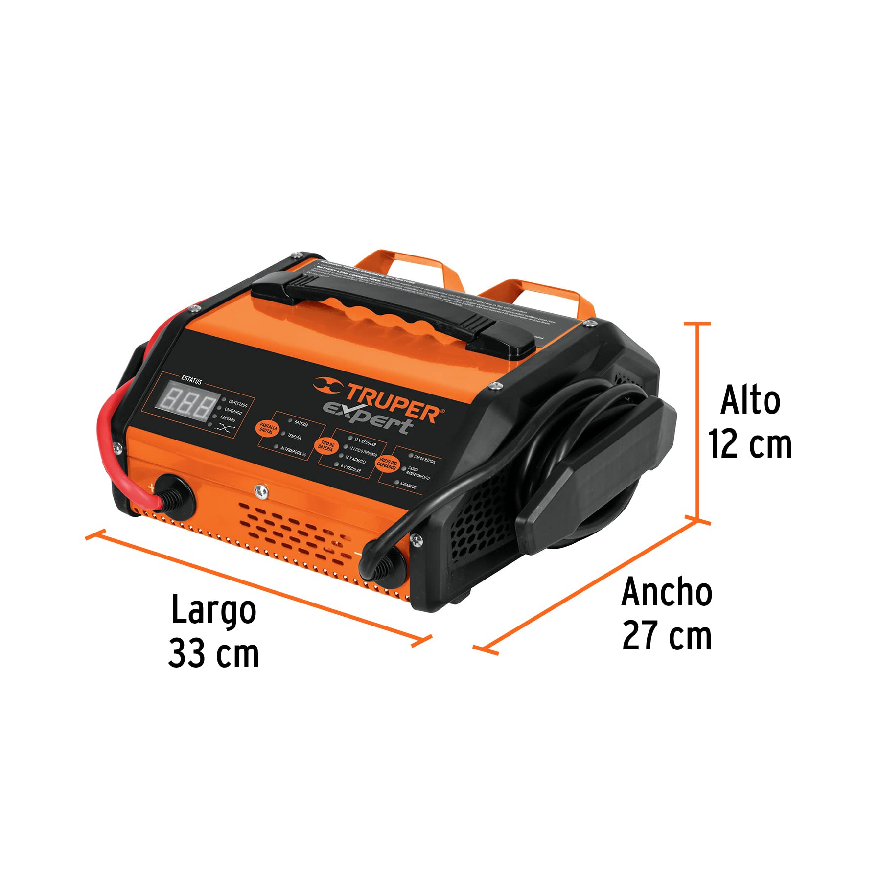 Truper Expert CARBA-50X, Cargador de 75 A para baterías de 6 y 12 V