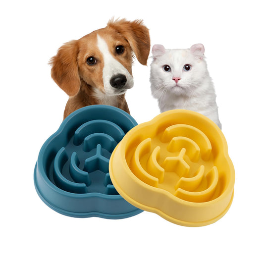 LURI 2pk Plato para Perro alimentación Lenta, Plato para Perro con Alfombrilla Antideslizante, tazones para Perro Que Ayuda a Las Mascotas a digerir. Adecuado para Mascotas pequeñas y Medianas