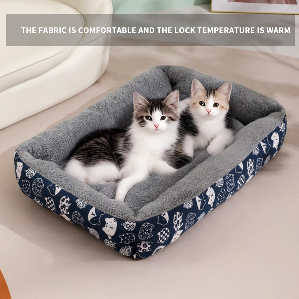 Cama para Perro ROSE&BEE Felpa Lavable Antideslizante 60x40CM para Mascotas Medianas y Chicas