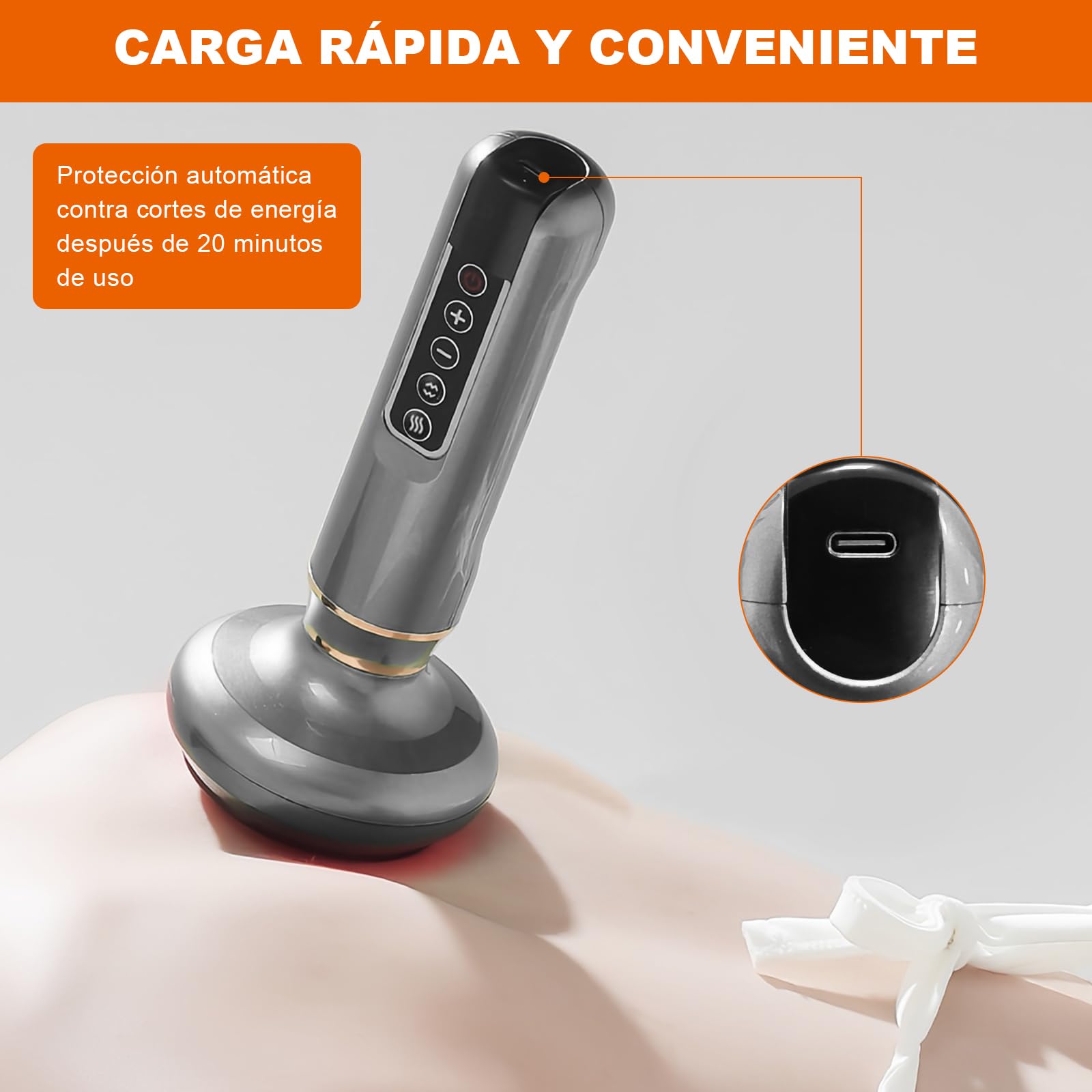 CAVIGLTE Masajeador de Espalda, 12 Niveles Masajeador Celulitis, Masajeadors EléCtrico para Cintura, Brazos y Piernas