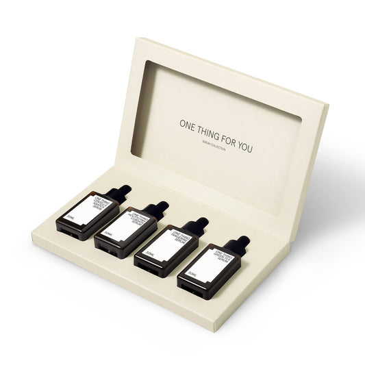 ONE THING Juego de suero de 1 onza líquida. * 4 piezas | Kit de cuidado de la piel de ampolla facial vegana, juego para preocupaciones específicas del cuidado de la piel, calmante hidratante iluminador, cuidado de la piel coreano