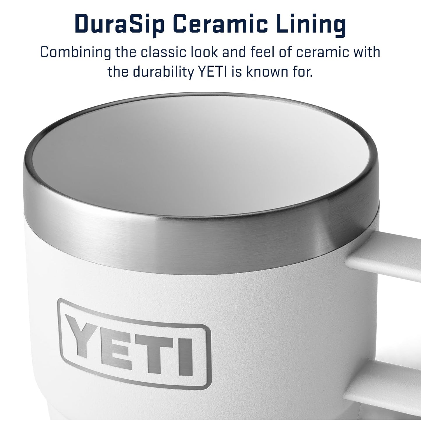 Taza de Acero Inoxidable YETI Blanco con Aislamiento al Vacío para Café y Expreso Paquete de 2