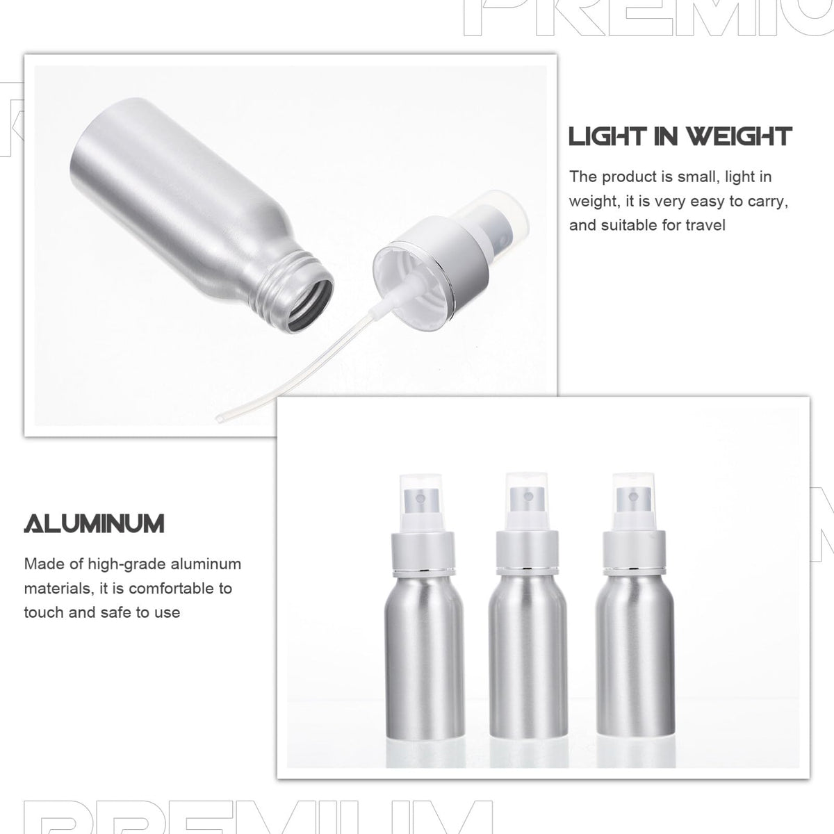 PACKOVE Botellas de Vidrio con Pulverizador para Cócteles, Pulverizador de Barra, Pulverizador Portátil Recargable para Perfume, para Spritz, Amargo, Absenta, Vermú de 50 Ml.
