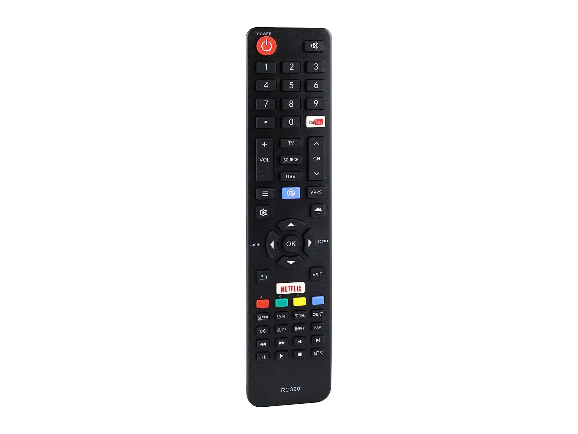 Control Remoto Compatible con Jvc Fanco Atvio Vios Speler Rc320 Smart TV Netflix