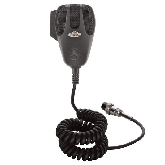 Cobra HG M77 - Micrófono CB de Repuesto con cancelación de Ruido (Negro) - Conector de 4 Pines, Cable de 9 pies, Carcasa ABS Resistente, Rejilla de Malla de Alambre, Empuje del Lado Izquierdo para