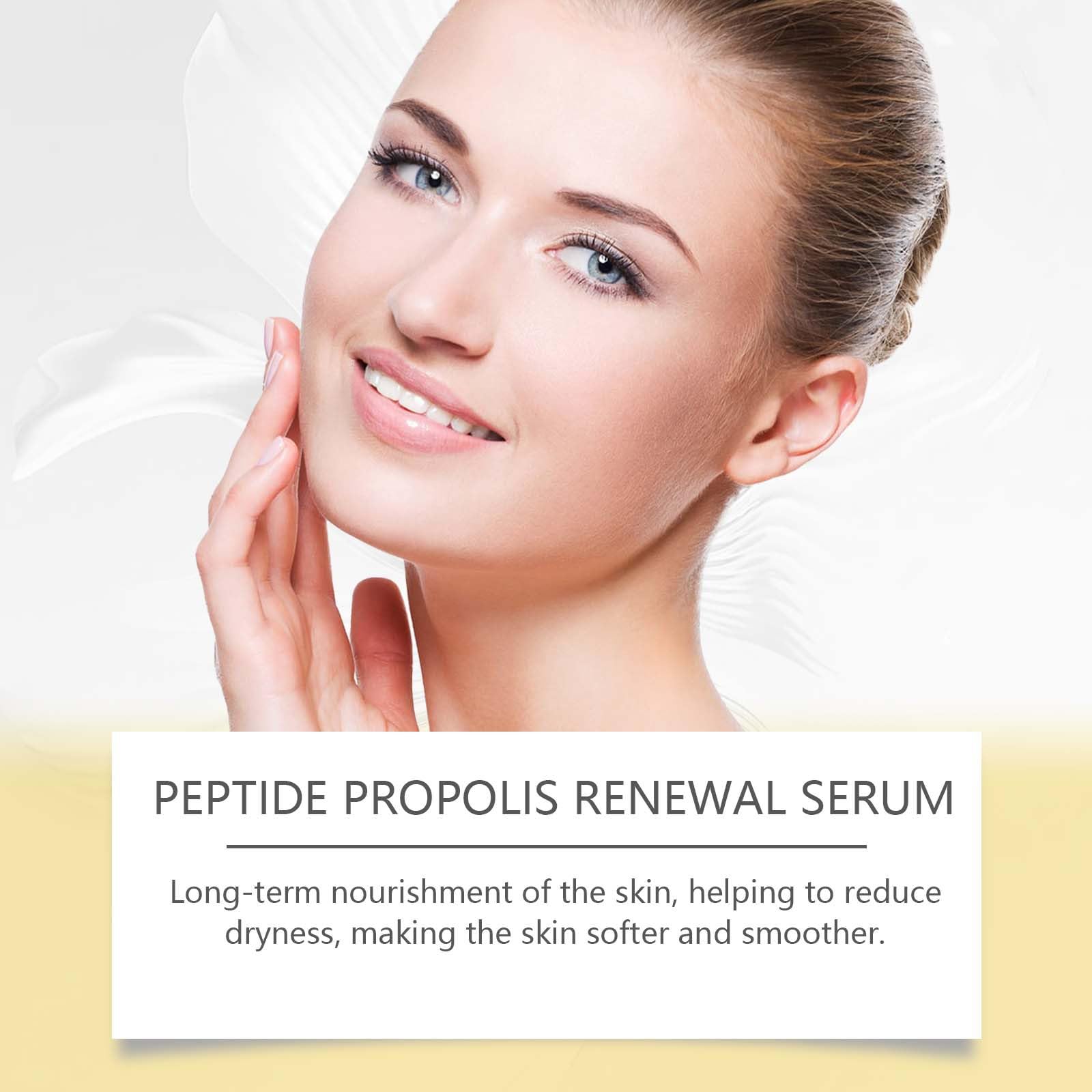 Peptide Propolis Serum,Peptide Propolis Serum Wrinkles Fine Lines Aging Skin, Anti-Aging Face Serum with Peptide Threads to Minimize Wrinkles and Improve Firmness (2PCS)