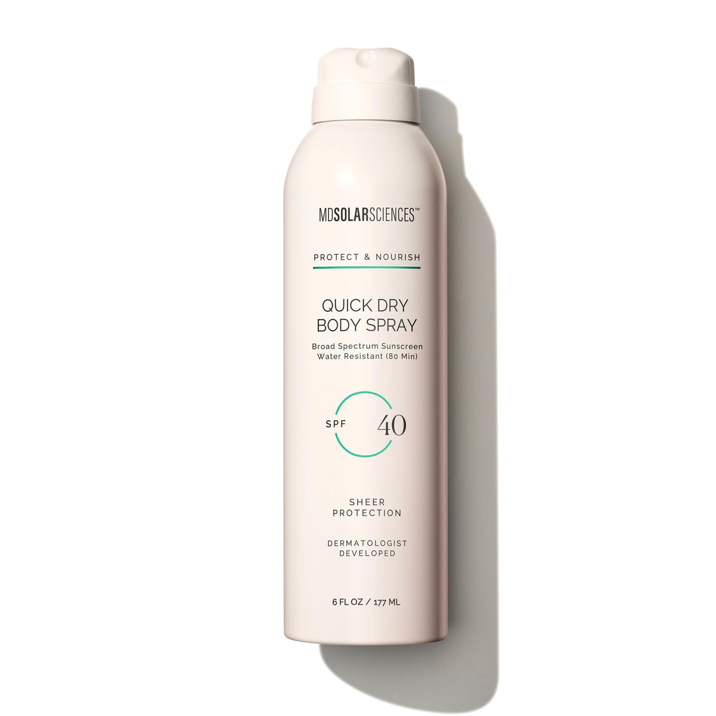 Spray de Secado Rápido MD Solar Sciences Beige con FPS 40 Biodegradable y Resistente al Agua para el Cuerpo