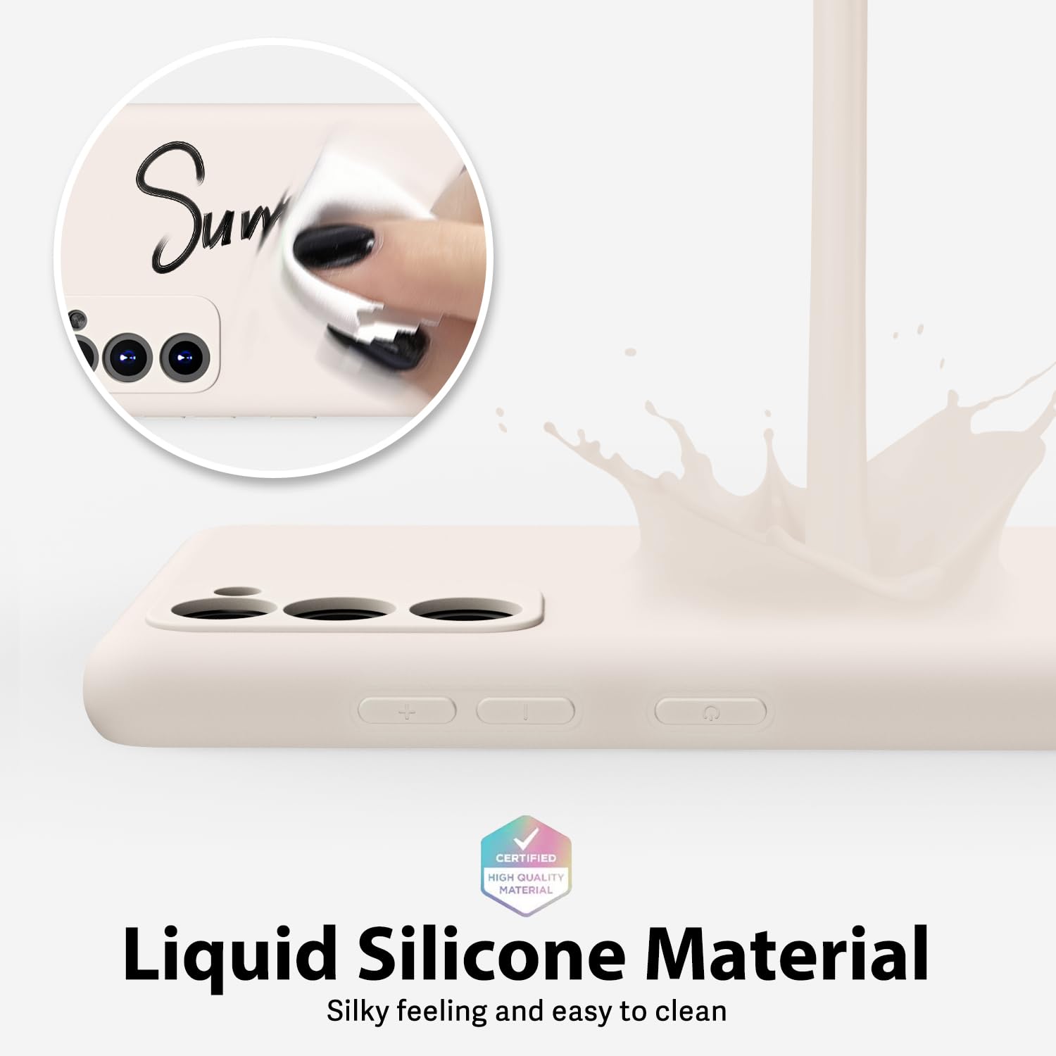 oakxco - Funda de silicona líquida para Samsung Galaxy S20 FE 5G, bonita funda delgada de goma suave TPU lisa de gel para mujeres y niñas, diseño estético, sólido mate protector y a prueba de golpes,