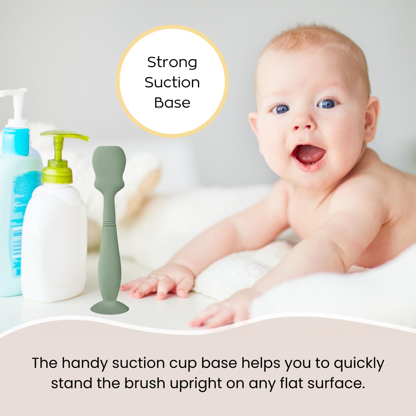 NOVIIML y Diaper Cream Brush, Diaper Cream Spatula Applicator Silicone Baby Butt Paste Spatula for Babies, Newborn (Gray, Blue)