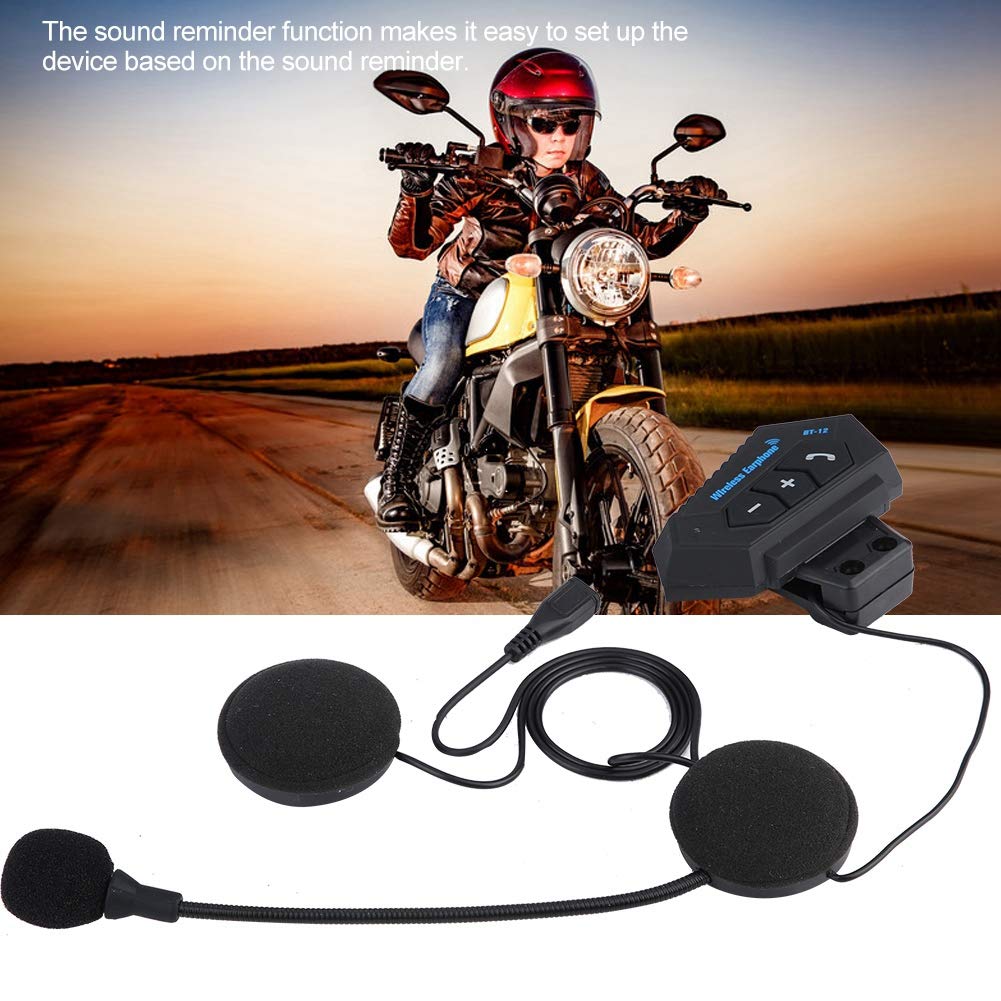 KIMISS Helmet Headphone, 1 par de Casco de Motocicleta BT Headset Auriculares Altavoces Soporte para Llamadas Manos Libres, Mensaje de Voz, Calidad de Sonido Genial