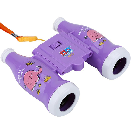 Binoculares VGEBY Púrpura Compactos a Prueba de Golpes de Alta Resolución para Niños y Niñas
