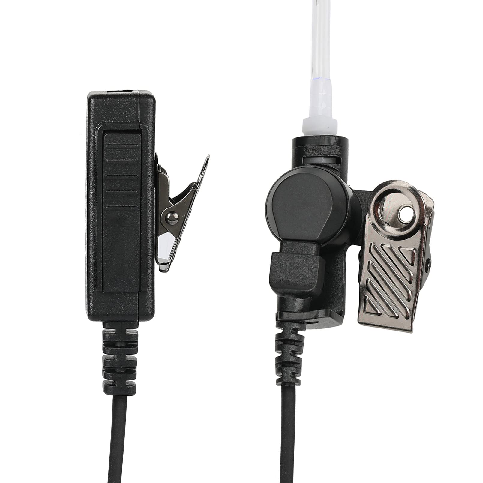 Auriculares AIRSN Transparente de 2 Pines con Tubo Acústico para Motorola CP200 GP300 CLS1110 CLS1410 (Paquete de 2)