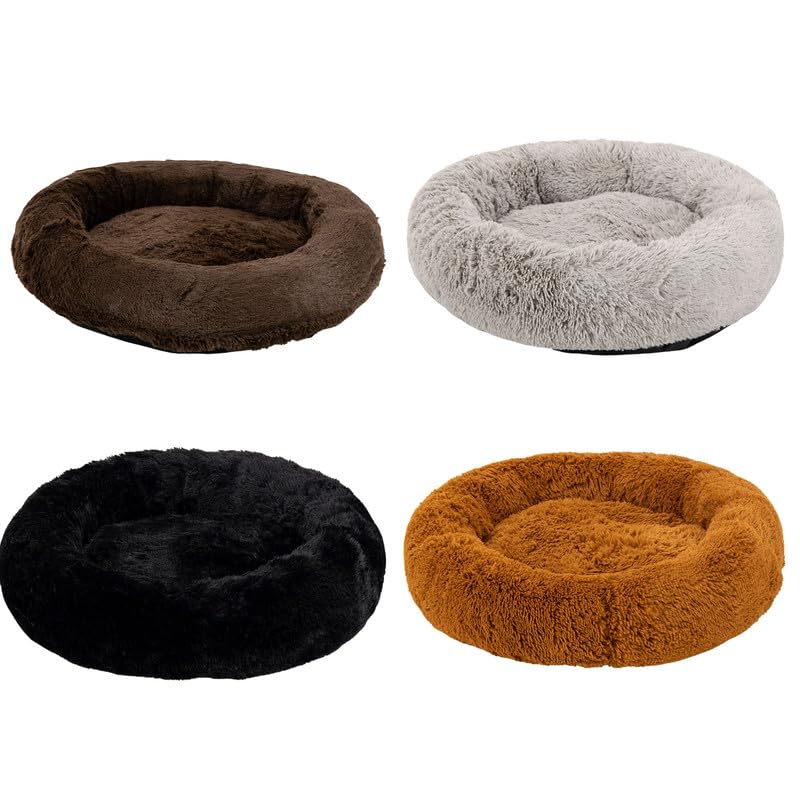 Cama para Perro Tipo Dona Anti Estrés PETS APPAREL HILLS Negro Medium
