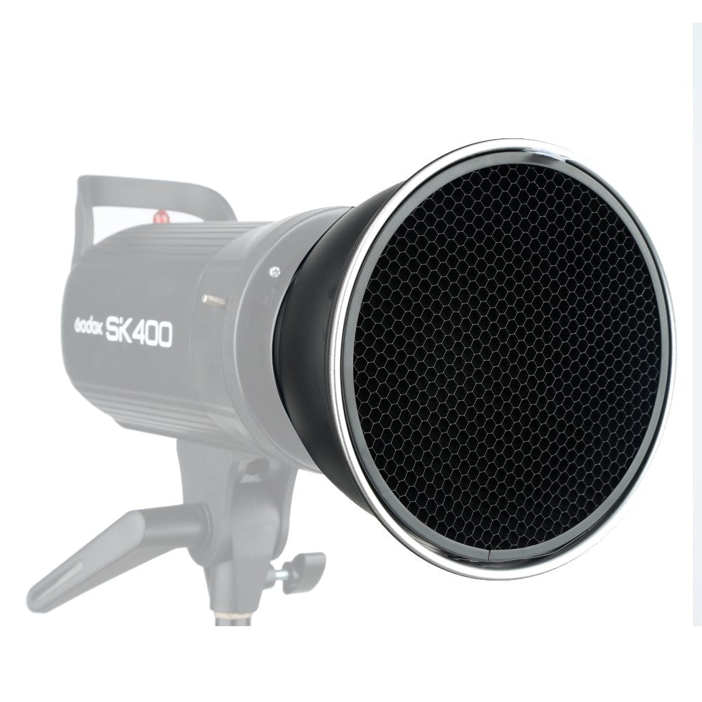 Godox Reflector estándar de 7in / 18 cm Difusor con rejilla de panal de abeja 20/40/60