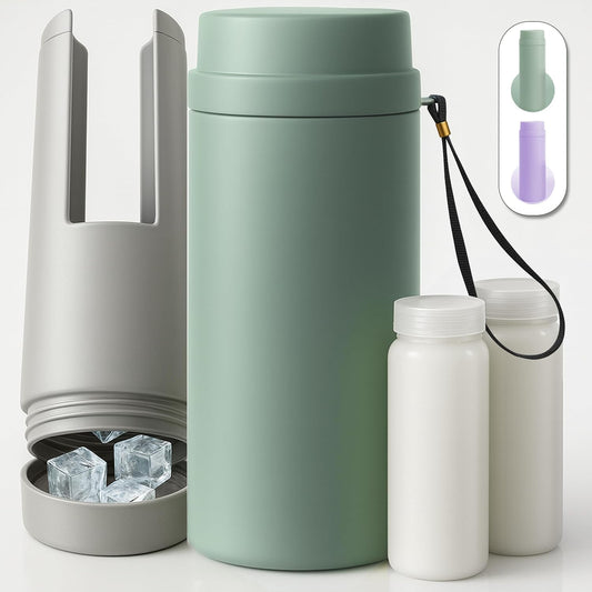 Enfriador Manual de Leche Tilcare Azul sin BPA a Prueba de Fugas y Reutilizable para Leche Materna y Fórmula