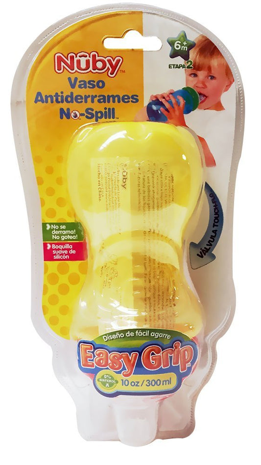 Nuby Vaso Antiderrames Facil Agarre, 10 OZ (Colores Aleatorios)