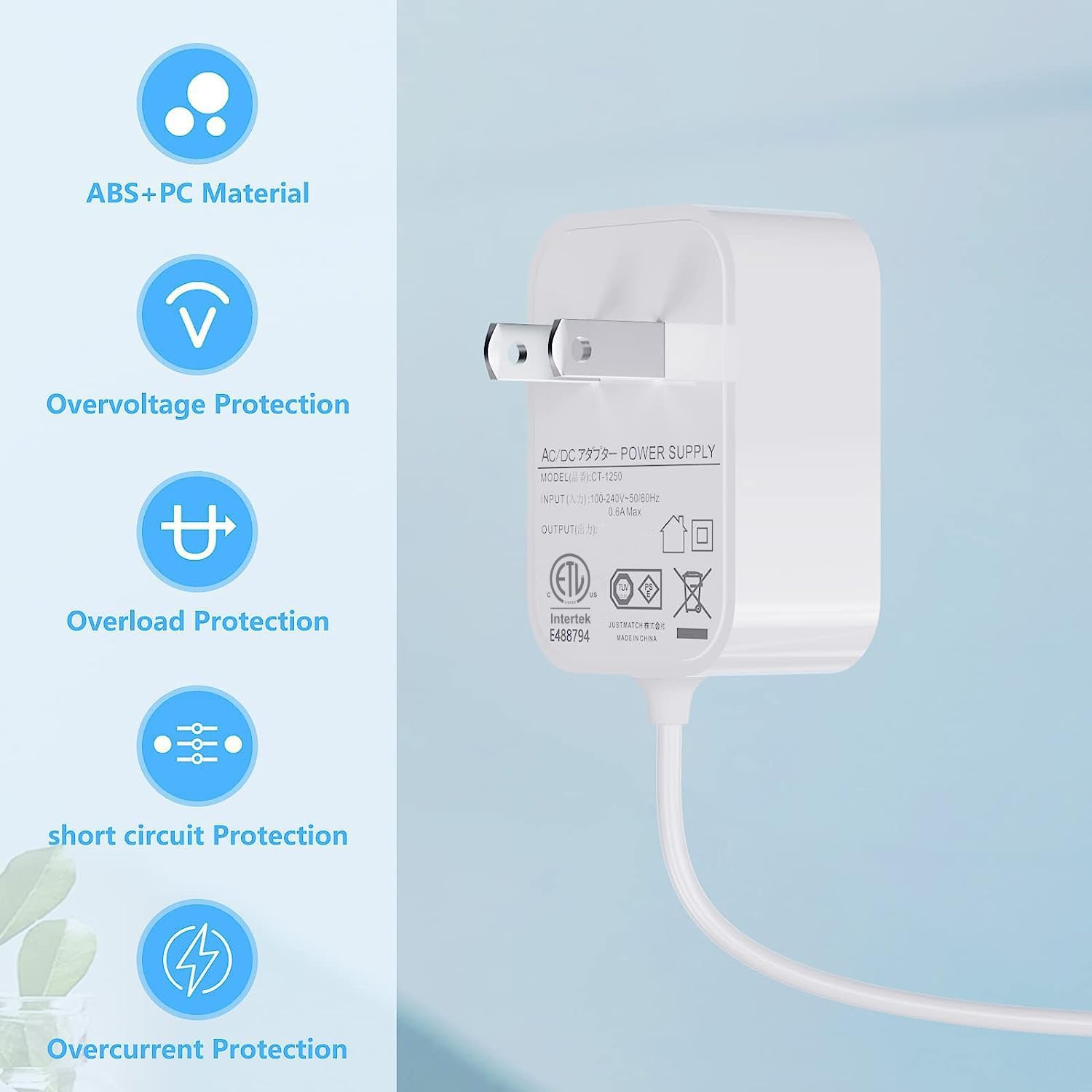 VHBW para Fisher Price Cable adaptador de V para Fisher Price Ingenuity  Cradle Swing, Rainforest Cradle Swing, Butterfly Ocean Wonders para Fisher 