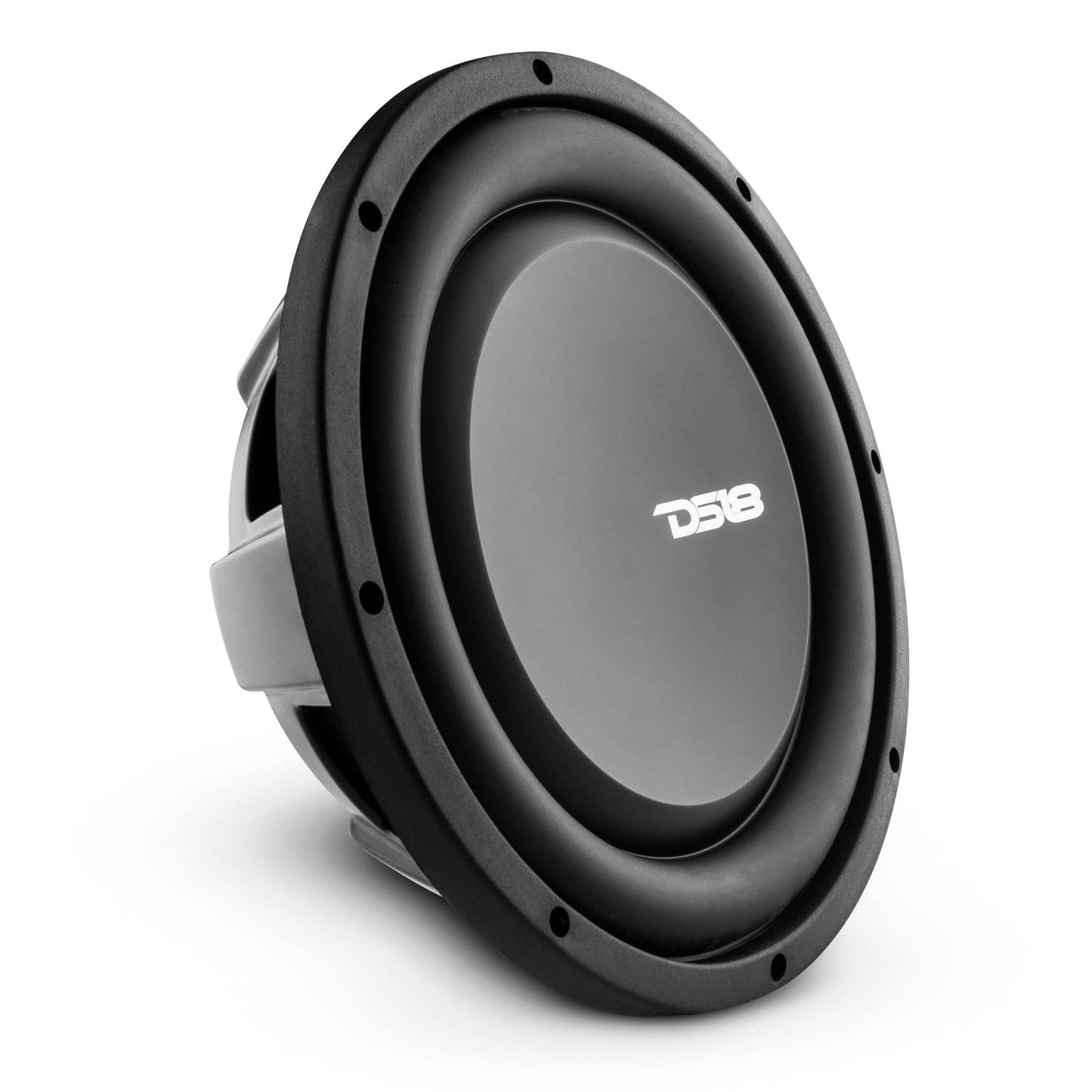 DS18 PSW10.4S - Subwoofer de montaje poco profundo de 10 pulgadas, 1000 W, potencia máxima de 500 W, bobina de voz única RMS, resistente al agua, 4 OHMS - El mejor sub para espacios reducidos en coches y camiones - 1 altavoz