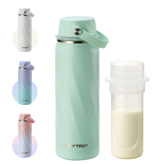 Botella Enfriadora de Leche Materna HEYTRIP Acero Inoxidable 20 Onzas Portátil