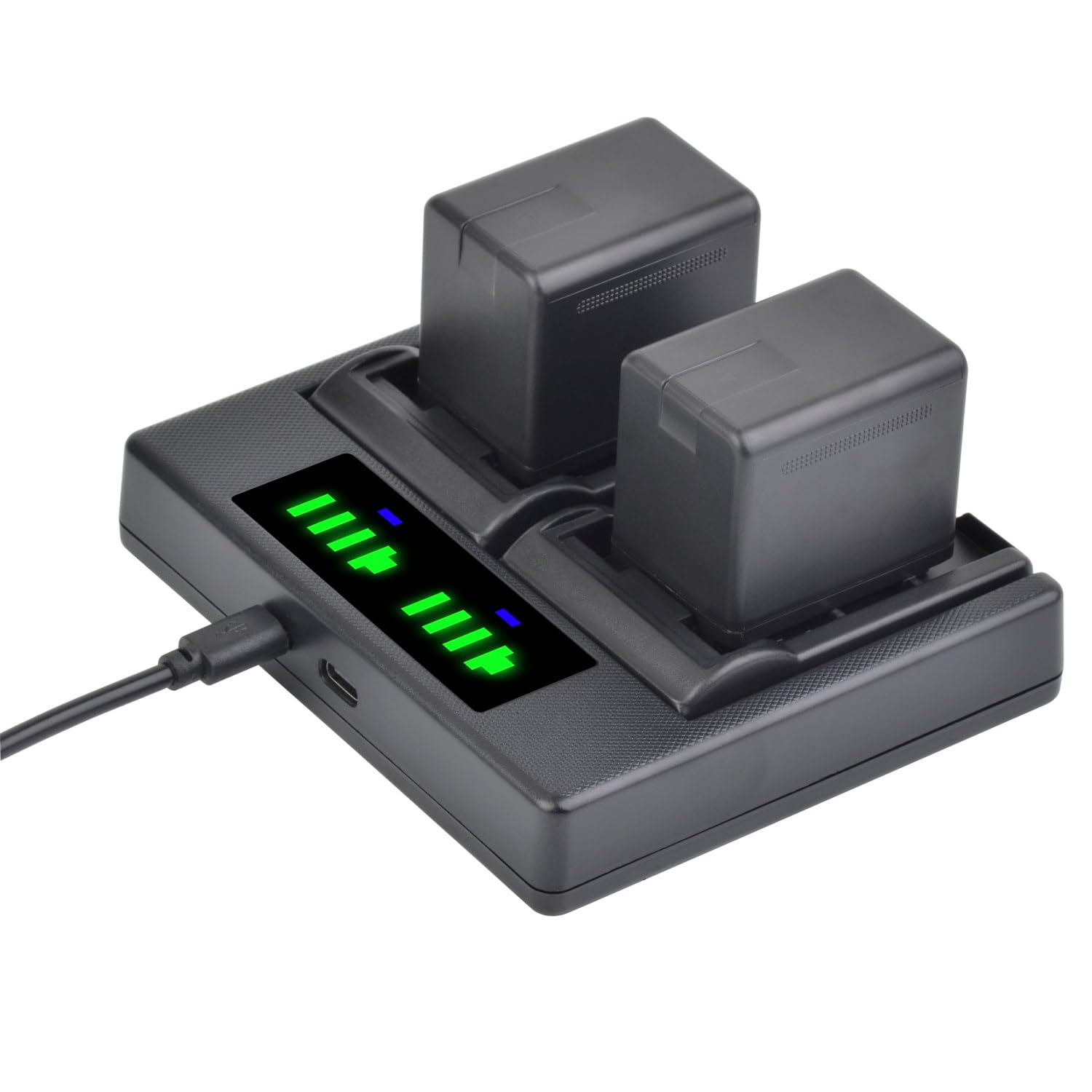 Batería Batmax VW-VBT380 VW-VBT190 Negro con Cargador USB Dual para Panasonic HC-V210 HC-V250 HC-V380 HC-V510 HC-V520 HC-V550 HC-V710 HC-V720 HC-V750 HC-V770 HC-VX870 HC-VX981