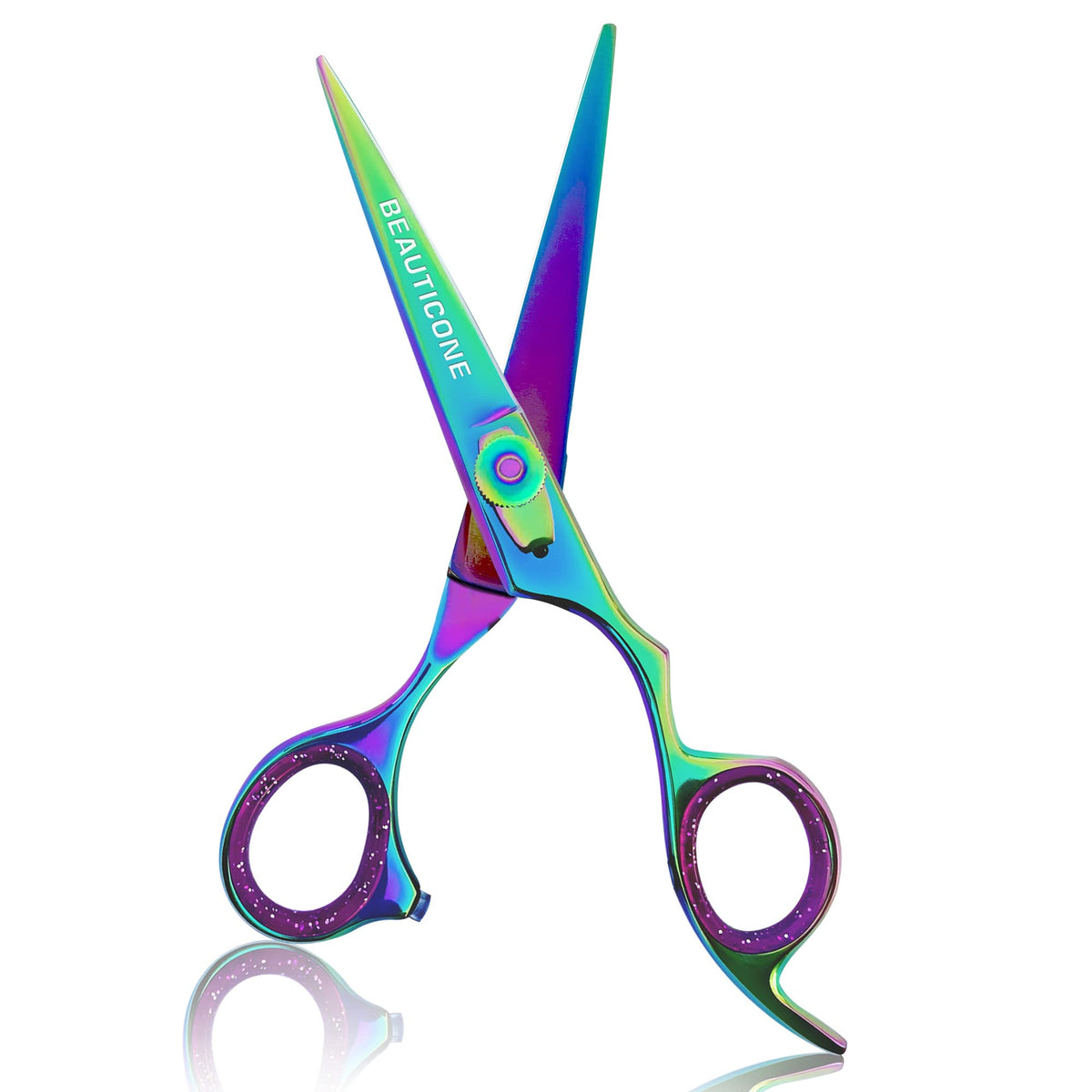 BEAUTICONE - Tijeras de corte de pelo profesionales de acero inoxidable de 6.5 pulgadas | Tijeras de peluquería | Cuchillas de borde liso y afilado - para hombres y mujeres (multi)