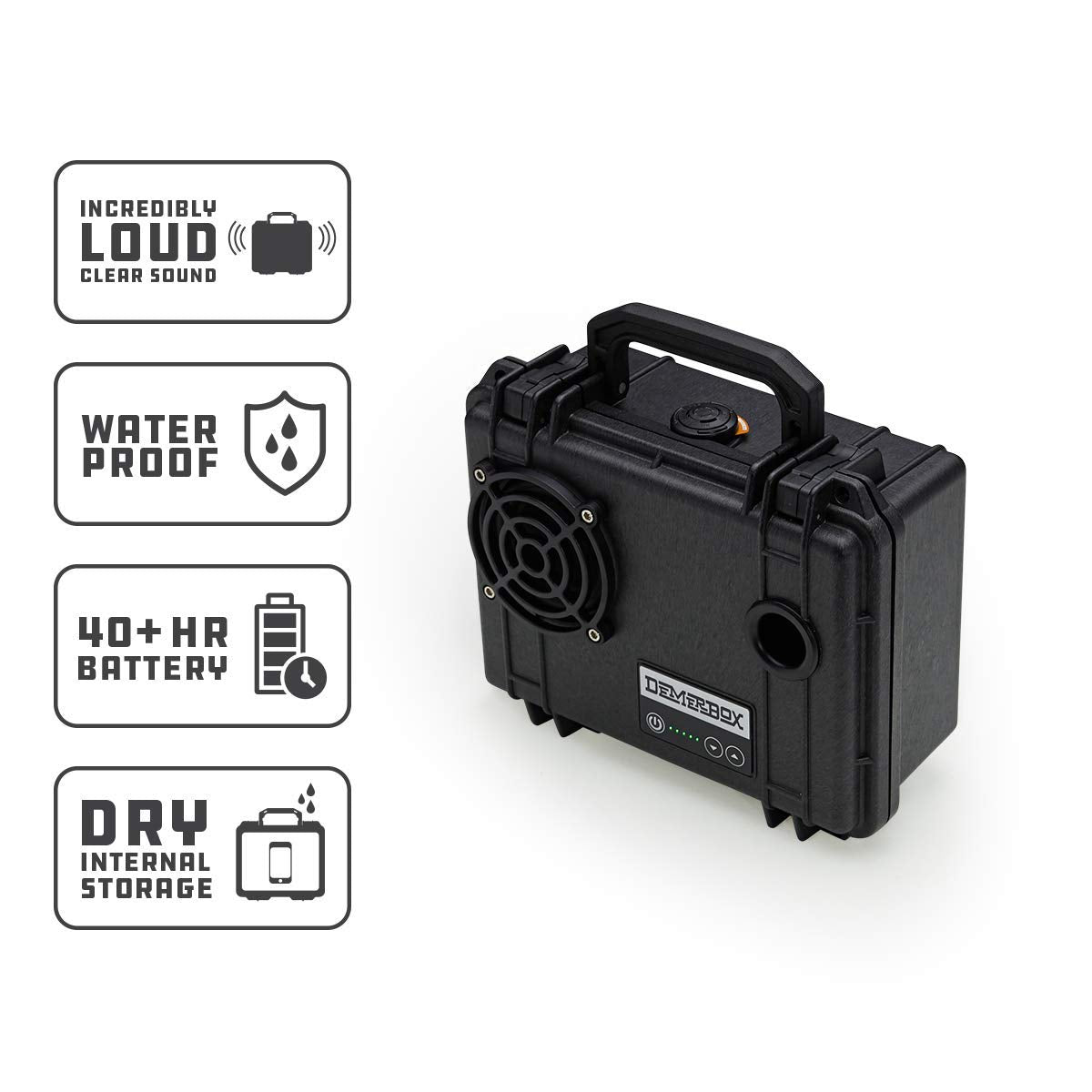 Altavoces Bluetooth Portátiles DemerBox Verde Impermeables con Sonido Fuerte y Graves Profundos para Exteriores