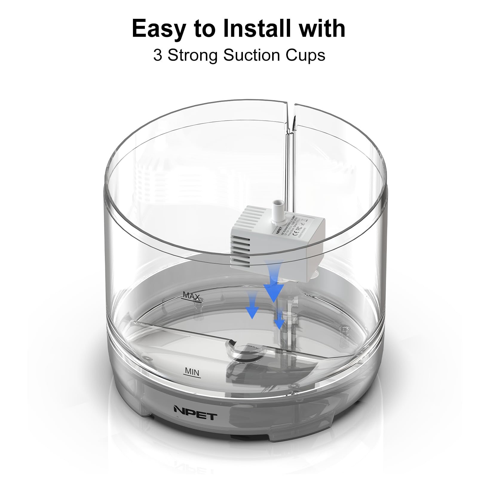 Bomba de Repuesto para Fuente NPET Negra Compatible con Gatos