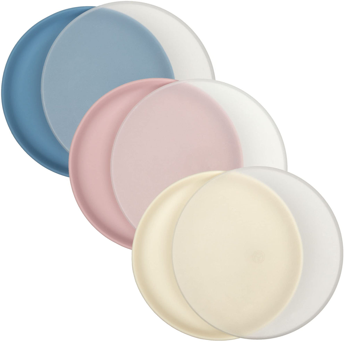 WeeSprout Platos para bebés y niños pequeños con tapas, aptos para microondas y lavaplatos, platos de silicona 100% de grado alimenticio, tapas de plástico duro, paquete de 3