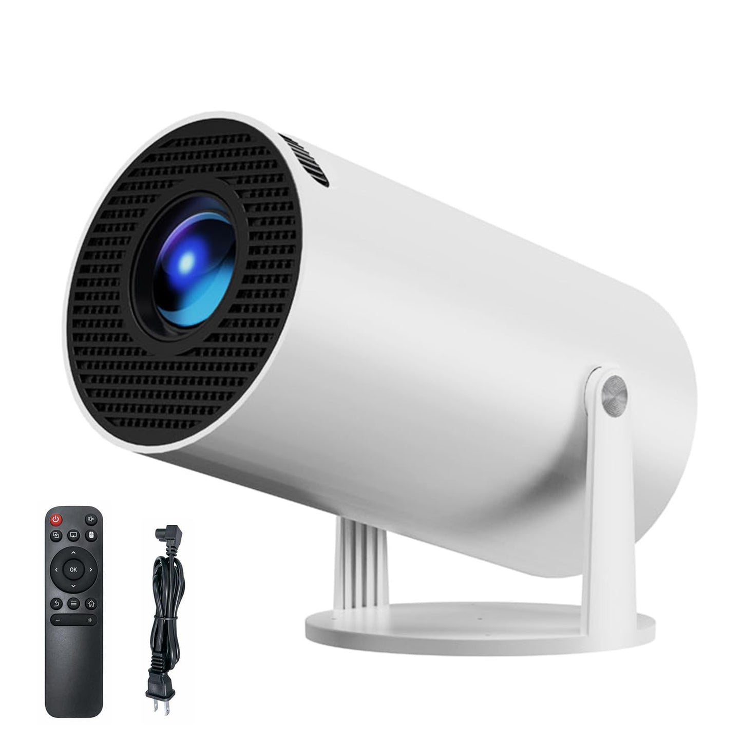 STRDIT Proyector 4k, Mini Proyector Portatil con Android, Proyectores Inteligente 200 ANSI con WiFi 6, BT 5.4, Pantalla de 200 Pulgadas, Giro de 270 Grados, Compatible con HDMI/iOS/Phone/PC/PS