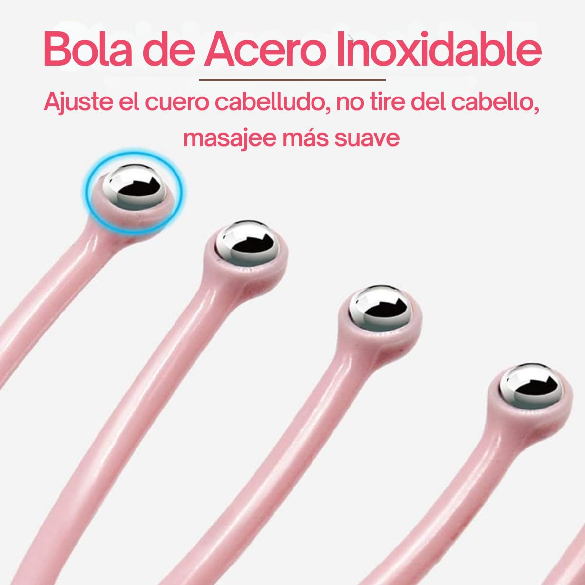 Duo Masajeadores Cuero Cabelludo Esferas Giratorias Acero Inoxidable alta Calidad Masaje Capilar + Aceite Crecimiento Cabello Solucion Regenera Detiene Caida Cabello