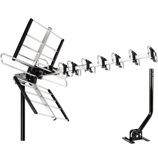 Five Star - Antena de TV HDTV para exteriores de hasta 200 millas de largo alcance, antena de TV para montaje en ático o techo, antena digital OTA de largo alcance para 4K 1080P VHF UHF incluye