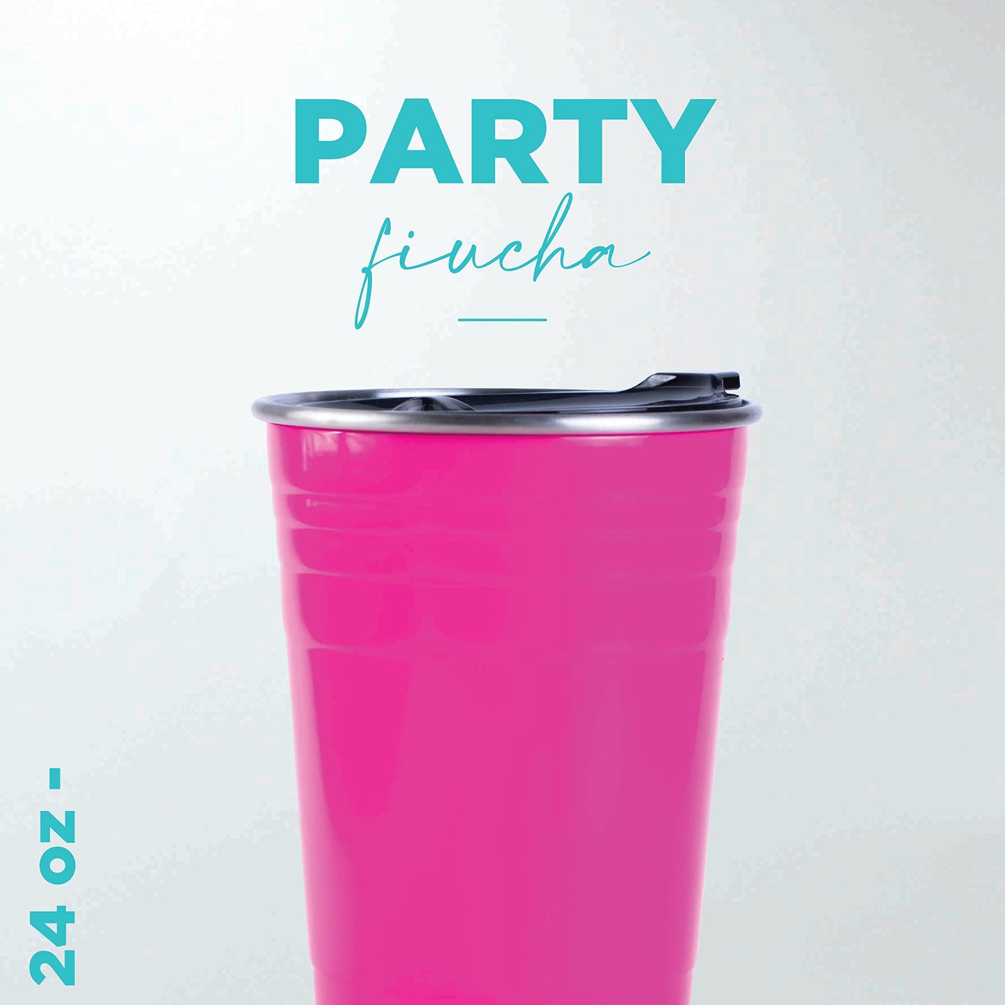 Termo de Acero Inoxidable Norday Rosa 720 ml Doble Pared Antiderrame Reutilizable para Fiesta