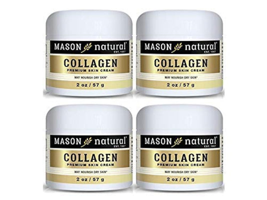 Collagen Beauty Cream Made with 100% Pure Collagen Promotes Tight Skin Enhances Skin Firmness 2 OZ. Jar PACK of 4